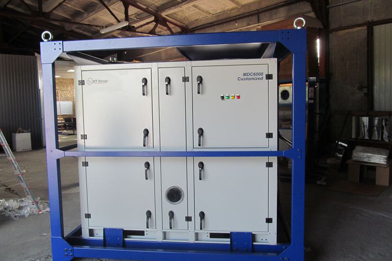 Professional rental dehumidifier used for structural drying